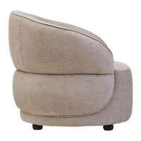 Elora Curved Velvet Accent Chair – Taupe