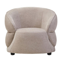 Elora Curved Velvet Accent Chair – Taupe