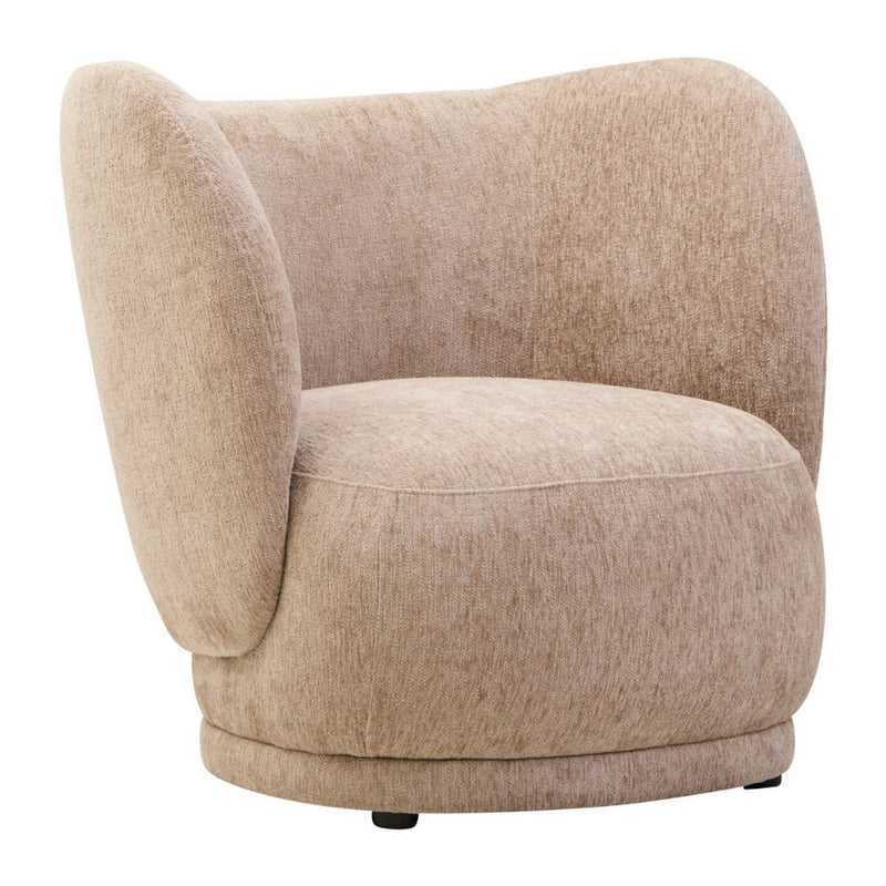 Lunel Curved Chenille Accent Chair