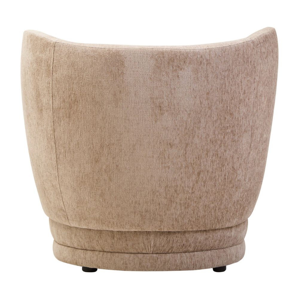 Lunel Curved Chenille Accent Chair