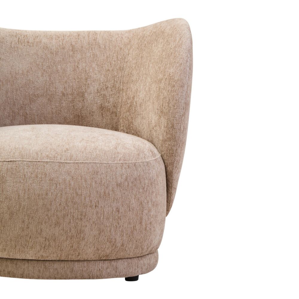 Lunel Curved Chenille Accent Chair