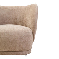 Lunel Curved Chenille Accent Chair