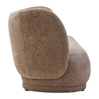 Lunel Three-Seater Curved Chenille Sofa