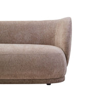 Lunel Three-Seater Curved Chenille Sofa