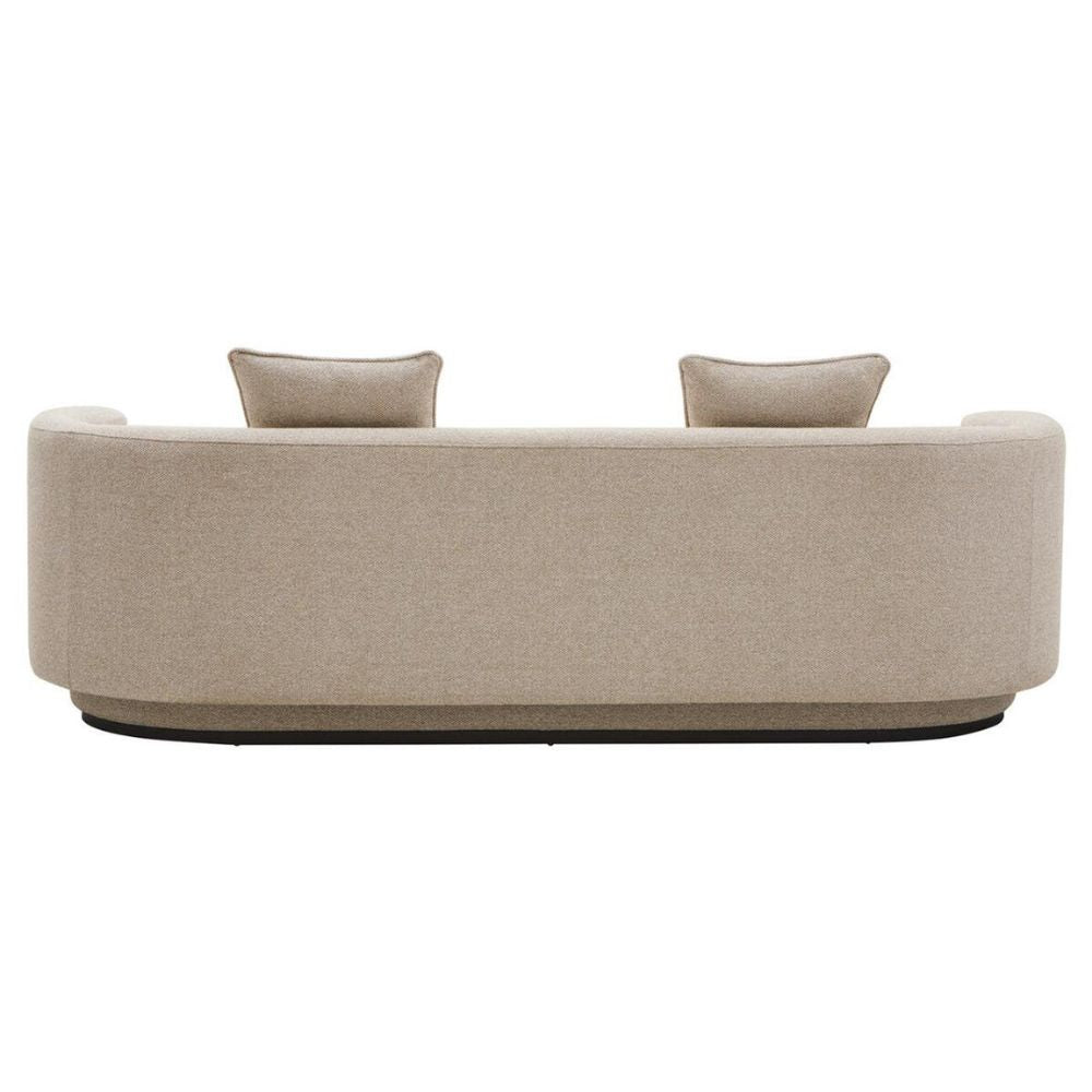 Marenza Ivory Curved Linen Sofa