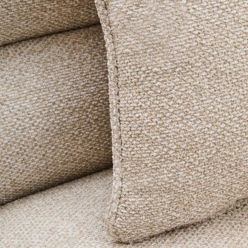 Marenza Ivory Curved Linen Sofa