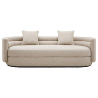 Marenza Ivory Curved Linen Sofa