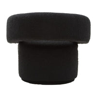 Nerava Black Bouclé Swivel Armchair