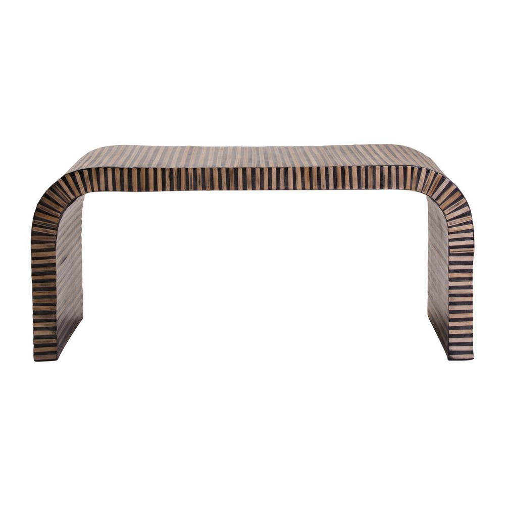 Orana Bamboo Inlay Curved Coffee Table