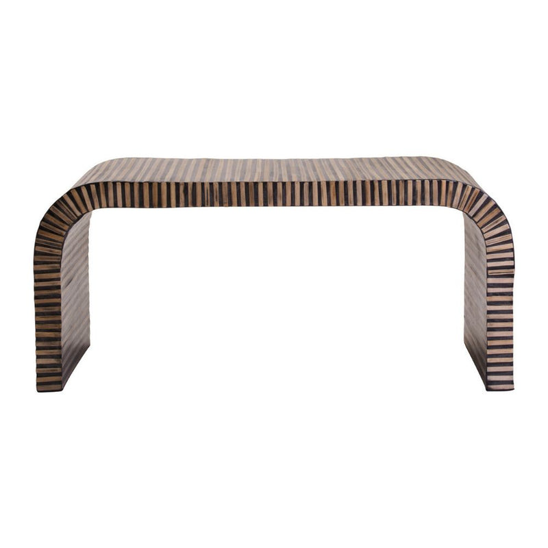 Orana Bamboo Inlay Curved Coffee Table