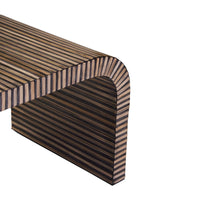 Orana Bamboo Inlay Curved Coffee Table