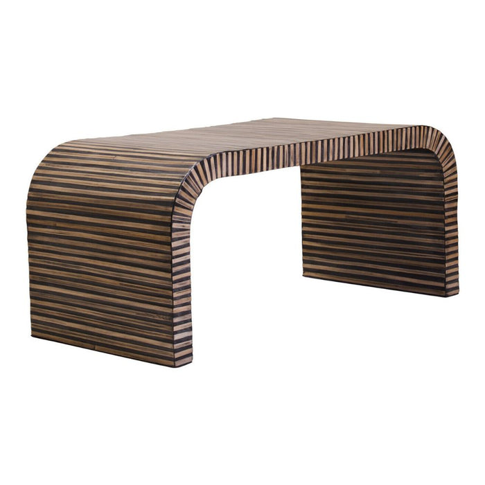 Orana Bamboo Inlay Curved Coffee Table