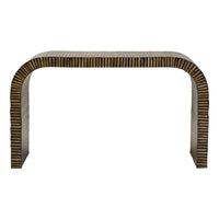 Orana Bamboo Inlay Curved Console Table
