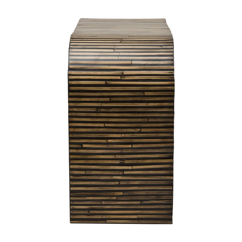 Orana Bamboo Inlay Curved Console Table