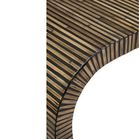 Orana Bamboo Inlay Curved Console Table