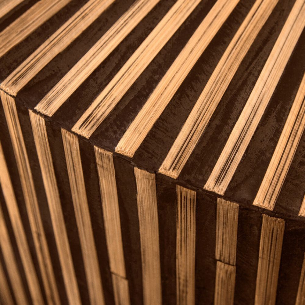 Orana Bamboo Inlay Round Coffee Table