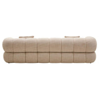 Valenza Cream Channel-Tufted Curved Sofa