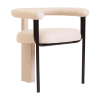 Varenna Cream Linen Dining Chair