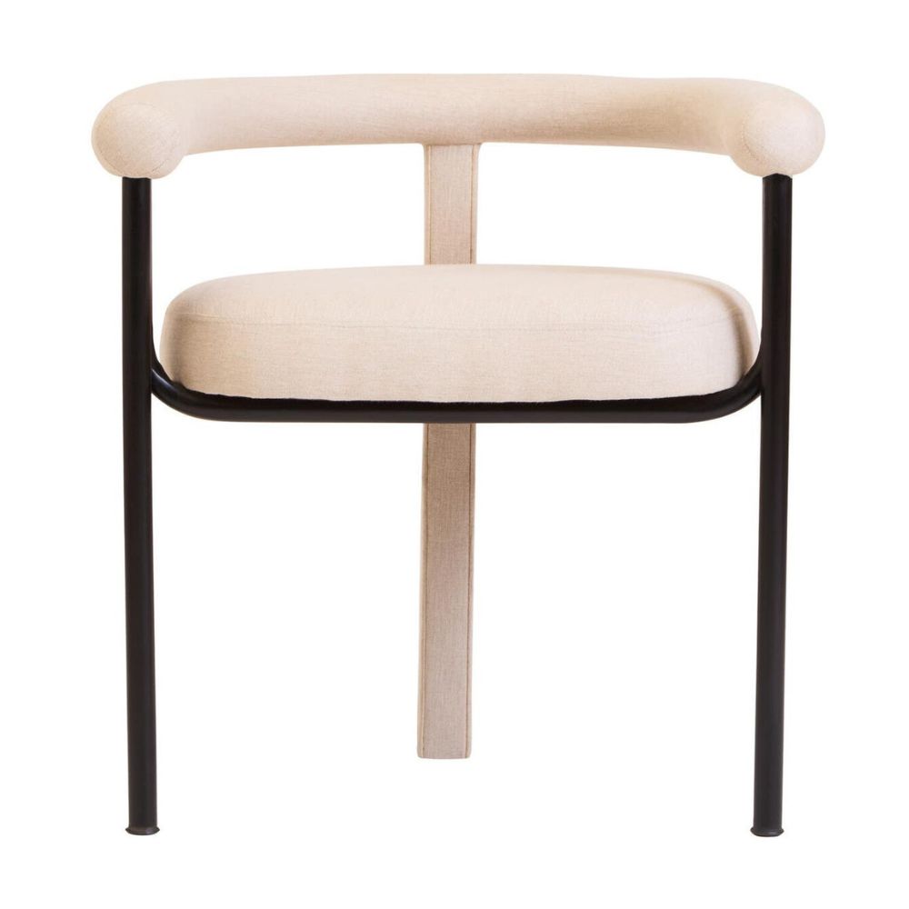 Varenna Cream Linen Dining Chair