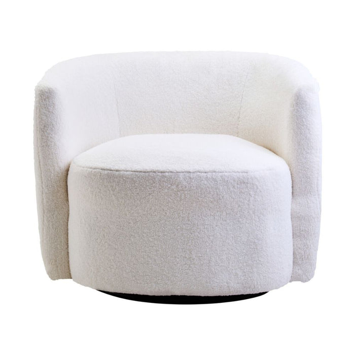 Varese Ivory Boucle Swivel Lounge Chair